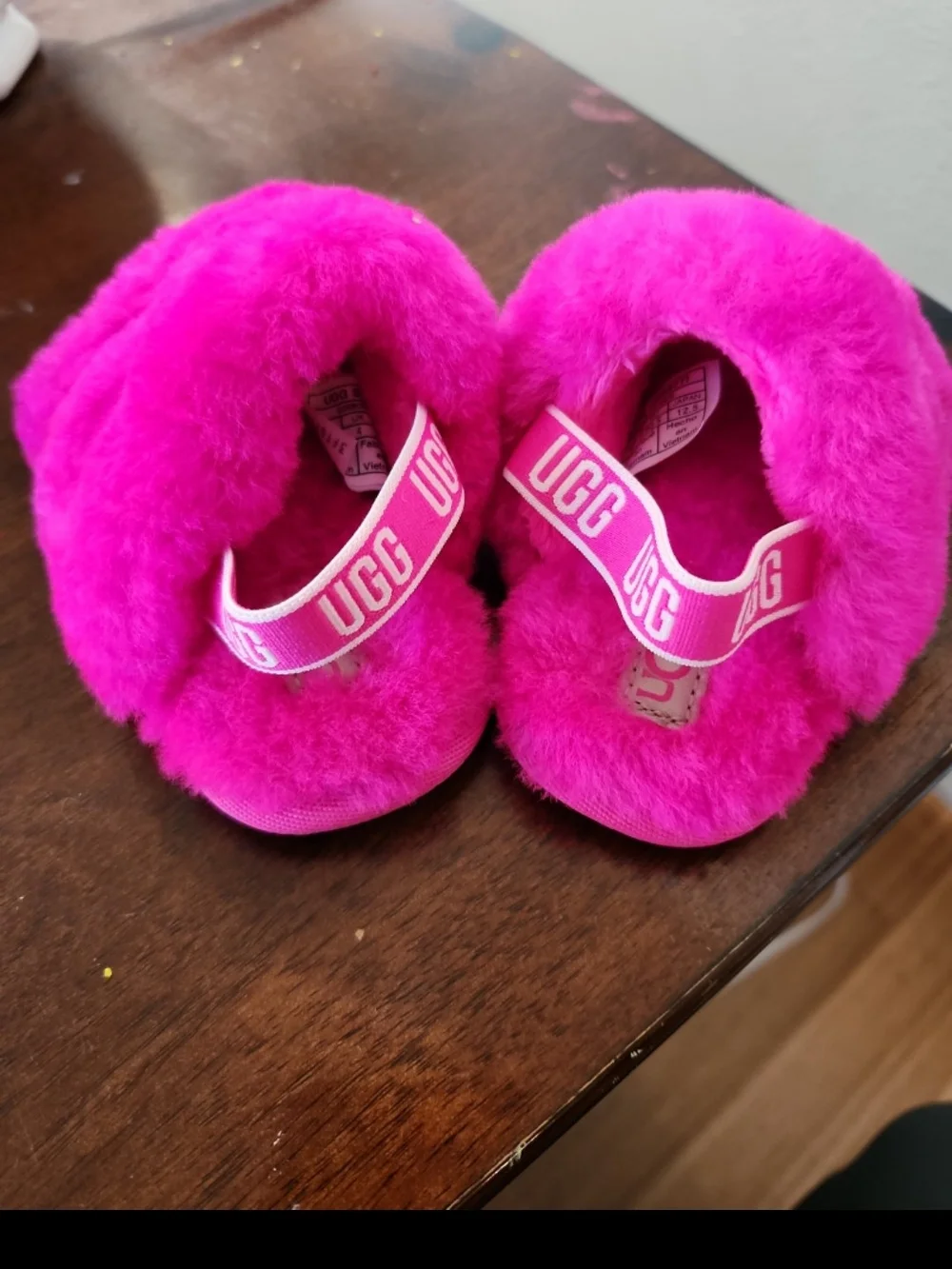 UGG FLUFF YEAH SLIDE ROCK ROSE MOCASSIN SLIP ON SANDAL US 4/5 UK 4